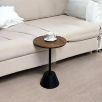 طاولة خدمة حديد سطح خشب بني 35x35x55 سم