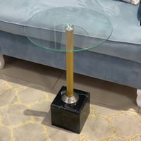 طاولة خدمة سطح زجاج