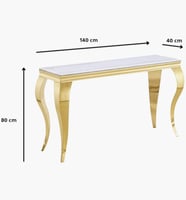 كونسول استيل ذهبي رخام