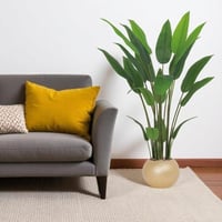 شجرة ورق عصفور الجنة حوض بلاستيك ذهبي 140 سم