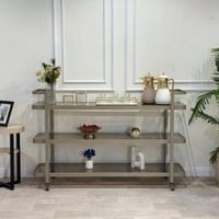 عربية تقديم 3دور لون شمباني زجاج