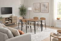 طقم طاولة طعام (1+4) بتصميم عصري أنيق