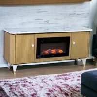 دفاية مع طاولة بلازما لون ذهبي