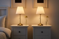 طقم اباجورة 2 حبة عمود مستقيم بلون ذهبي *LU