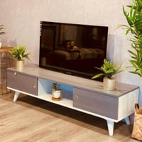 طاولة بلازما سطح رمادي 2 أبواب ورف تخزين AN