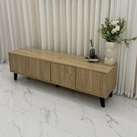 طاولة بلازما خشب بيج 4 أبواب مقاس 160 سم - بتصميم...