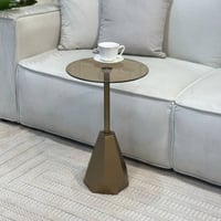 طاولة خدمة سطح زجاج بني*تخفيضات عالم فوريو