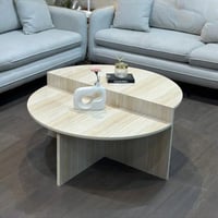 طاولة ضيافة بديل الرخام أبيض 100x100x50 سم