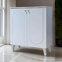 دولاب أحذية ماليزي لون أبيض 2 باب مقاس 80 سم