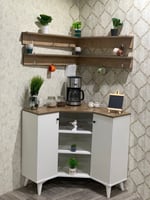 ركن كوفي زاوية مع أرفف (RY)