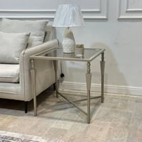 طاولة جانبية لون شمباني 60x60x60 سم