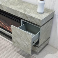 دفاية مع ديكور بديل رخام مع أدارج