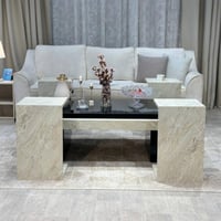 طقم طاولة ضيافة بديل رخام – فخامة طبيعية