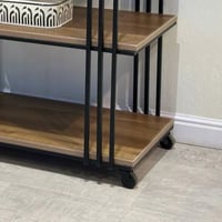 عربية تقديم 3 دور خشب بني - متعددة الألوانAB