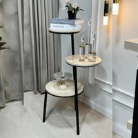 طاولة خدمة مفرد 3 دور خشب بديل الرخام TL