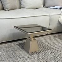 طاولة خدمة ارضي سطح مراية لون فضي