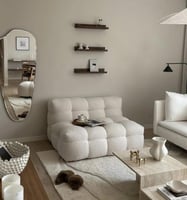 كرسي بوكلية أبيض عريض مودرن