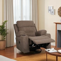 كرسي استرخاء هزاز دوار لون بني - بتصميم أنيق وعملي