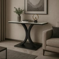 مدخل - كونسول قاعدة حديد أسود سطح سيراميك فاخر