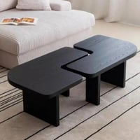 طاولة ضيافة مودرن بتصميم مقسم متداخل خشب سنديان أس...