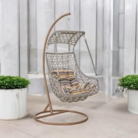 مرجيحة مع مخدة لون رمادي