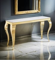 كونسول استيل ذهبي رخام