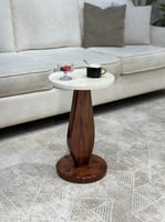 طقم طاولات فاخرة بسطح بديل رخام – تصميم أنيق مع 6...