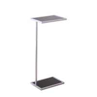 طاولة خدمة فضي قاعدة سطح سفلي زجاج أسود و سطح علوي...