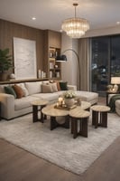 طقم طاولات سطح بيج