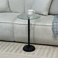 طاولة خدمة سطح زجاج شفاف