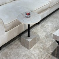 طقم طاولة ضيافة بديل الرخام مع 4 طاولات خدمة – تصم...