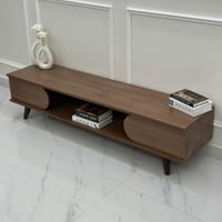 طاولة بلازما خشب بني مقاس 160 سم - بتصميم أنيق وفا...