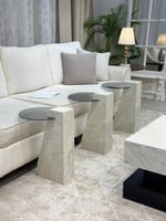 طقم طاولة بديل الرخام 7 قطع – فخامة تلامس الواقع