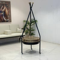 منقل حديد دائري بكفرات متحركة winter