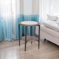 طاولة خدمة دورين خشب بني