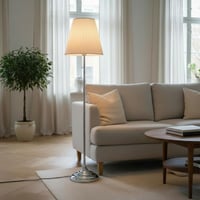 اباجورة ارضي عمود استيل فضي *LU