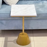 طاولة خدمة صاج مربع لون ذهبي