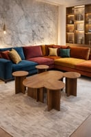 طقم طاولات شاي دائري