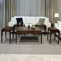 طقم طاولات ضيافة قشرة جوز الهند مع 4 خدمة