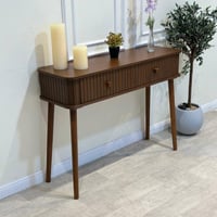 مدخل تسريحة خشب بني AN