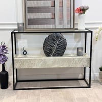 طاولة مدخل دورين بديل الرخام زجاج شفاف