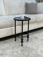 طاولة خدمة بسطح زجاجي أسود – أناقة تكتمل في ركنك