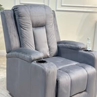 كرسي استرخاء ثابت لون رمادي