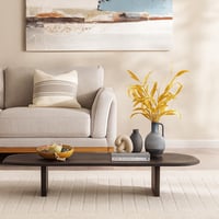 طاولة ضيافة خشب سنديان أسود 120x60x30 سم