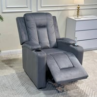 كرسي استرخاء ثابت لون رمادي