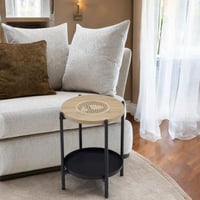 طاولة خدمة خشب بيج دورين 40x40x55 سم