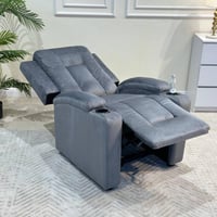 كرسي استرخاء ثابت لون رمادي