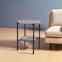 طاولة خدمة مفرد دورين خشب رمادي