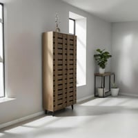 دولاب أحذية خشبي 2 أبواب - بتصميم فاخر وأنيق *ID