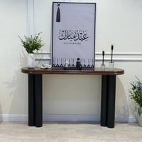 كونسول - مدخل إستقبال سطح خشب بني - بتصميم أنيق